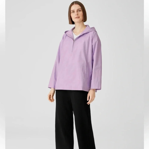 Eileen fisher Light Organic Cotton Nylon Popover Jacket - Picture 2 of 10